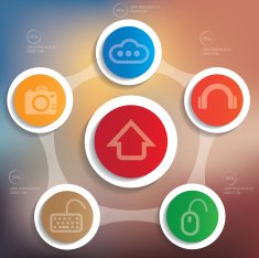 Media and technology info graphic design clean vector N3