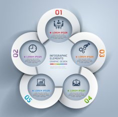Abstract origami style business circle N2