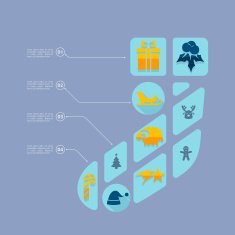 Christmas flat infographic N36