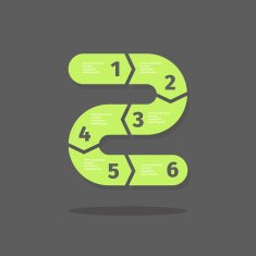 Vector infographics design in curve style