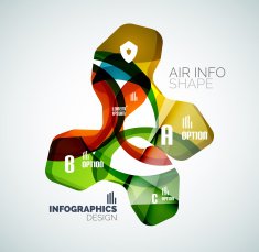 Modern fresh wave business infographics N7