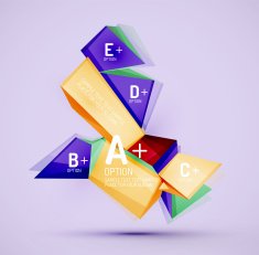 Geometric shapes with sample text Abstract template N206
