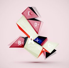 Geometric shapes with sample text Abstract template N208