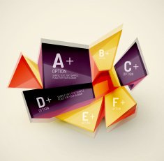Geometric shapes with sample text Abstract template N210