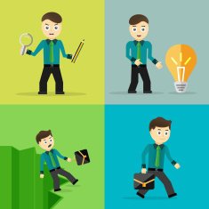 Set of businessman pose character concepts N121