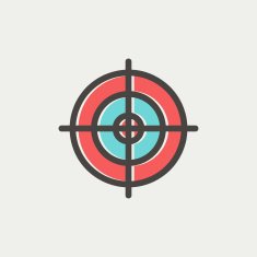 Crosshair target thin line icon N3