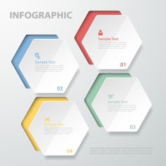 3D digital template Infographic N3