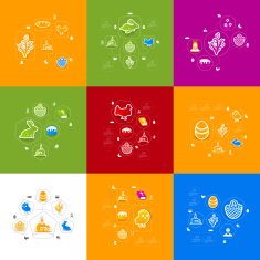 easter sticker infographic