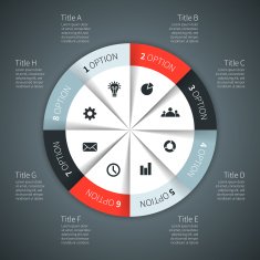 Modern vector info graphic for business project N107