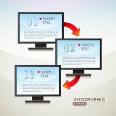 vector abstract TV infographics