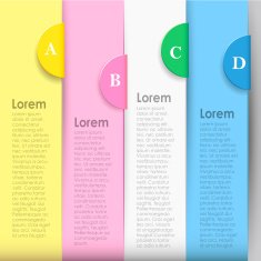 abstract 3d paper infographics N28
