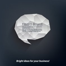 Abstract 3d speech bubble illustration