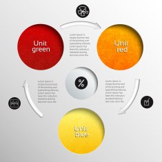 Business diagram template with text fields N8
