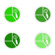 assembly realistic sticker design on paper charts N3