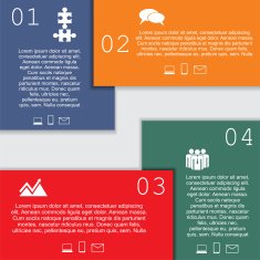 Infographic report template with text and icons Vector N6