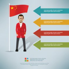 China businessman on clean background vector N2
