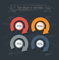 Infographic design on blackboard background vector N12