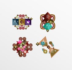 Set of abstract geometric shapes with options N60