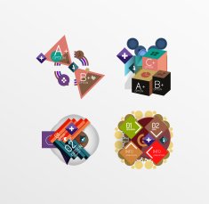 Set of abstract geometric shapes with options N61