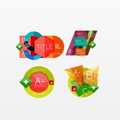 Collection of modern business infographic templates N28