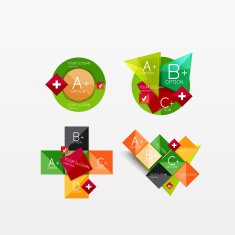 Collection of modern business infographic templates N29