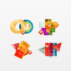 Collection of modern business infographic templates N30