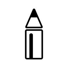 Geometric Pencil symbol icon vector illustration eps10 on white N2