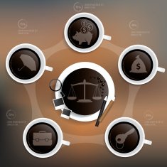 Business info graphic design coffee concept on clean background N2