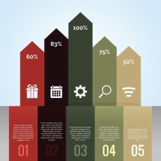 Infographic Chart Arrow Vintage N2