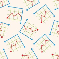 Financial charts cartoon sticker icon