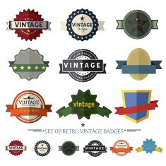 Set of Retro Vintage Badges and Labels Set2