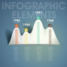 vector abstract mountain shape chart infographic elements
