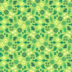 Green Ecology Background Made of Eco Icons