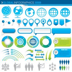 Global Infographics Vector