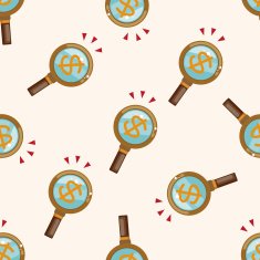 financial symbol cartoon seamless pattern background