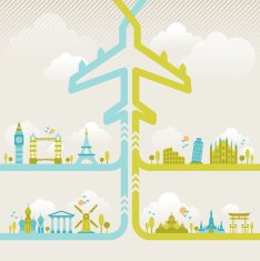 Infographics elements Travel and Famous Landmarks