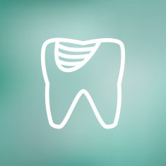 Tooth decay thin line icon N3