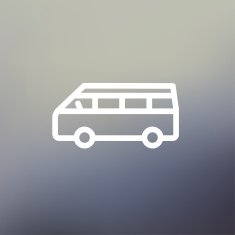 Minibus thin line icon