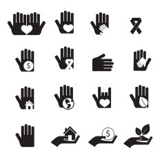 Hands protect and care