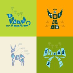 Christmas flat infographic N38