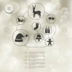 Christmas infographic with unfocused background N49