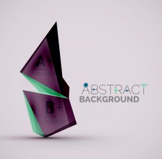 Geometric shapes with sample text Abstract template N228