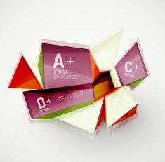 Geometric shapes with sample text Abstract template N230