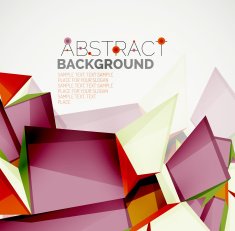 Geometric shapes with sample text Abstract template N231