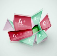 Geometric shapes with sample text Abstract template N237