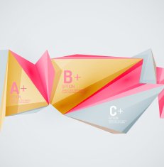 Geometric shapes in the air Vector abstract background N283