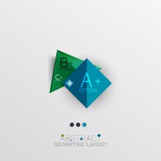 Modern abstract geometric info banner N191