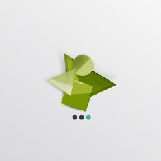 Modern abstract geometric info banner N192