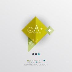Modern abstract geometric info banner N195