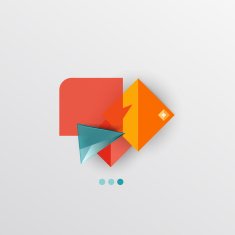 Modern abstract geometric info banner N196